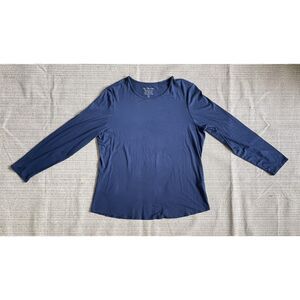 By Chico's Size 3 XL Women's Lot of Blue Long Sleeve Blouse Crewneck Shirt